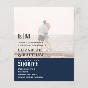 Flyer PRESUPUESTO DE Invitación a la boda de la toma de