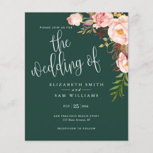 Flyer Presupuesto de invitación a matrimonio simple con