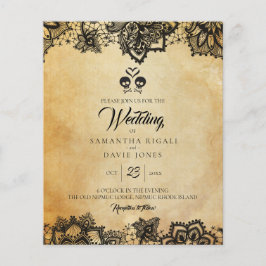 Flyer Presupuesto de invitaciones a bodas de Halloween
