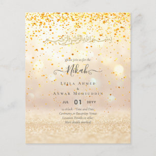 Flyer PRESUPUESTO DE Invitaciones a la Boda de NIKAH Isl