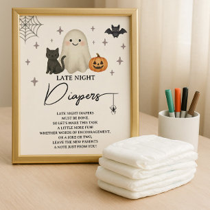 Flyer Presupuesto de los Diapers de la noche tardía de B