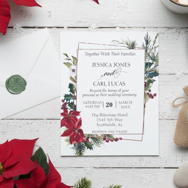 Flyer Presupuesto de marco floral para Navidades de invi (Subido por el creador)