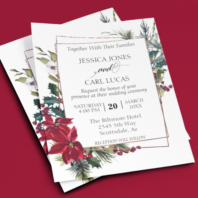 Flyer Presupuesto de marco floral para Navidades de invi (Subido por el creador)