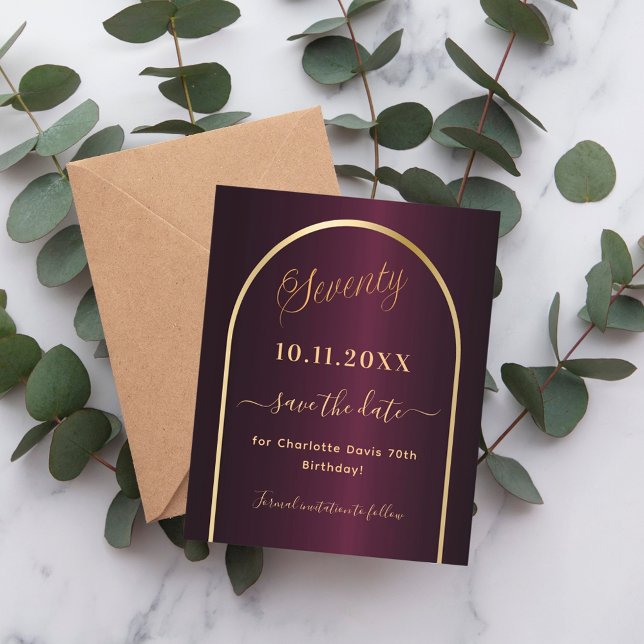 Flyer Presupuesto de oro de Borgoña 70 cumpleaños salvo  (Subido por el creador)