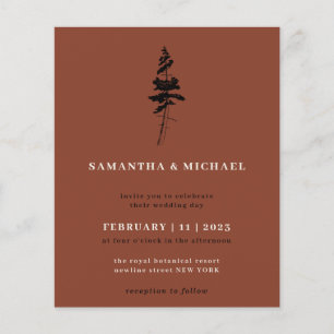 Flyer Presupuesto de Terracotta naranja de Pinos Foresta