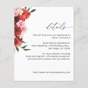 Flyer Presupuesto Detalles Florales Rojos - Blanco VH2