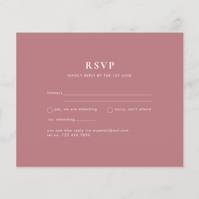Flyer PRESUPUESTO Dusto Rosa Monocromo RSVP Simple (Frente)