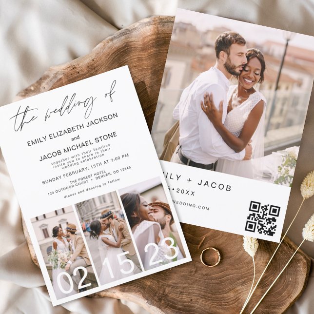 Flyer Presupuesto El Boda del código QR de la foto Elega (Subido por el creador)