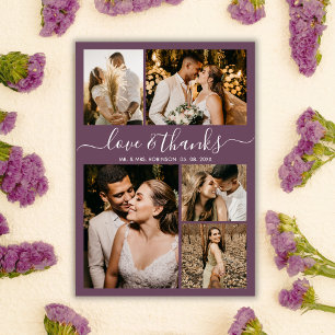 Flyer Presupuesto Elegante Guion Foto Boda Agradecimient