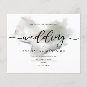 Flyer PRESUPUESTO/Elegante invitación a la boda. Invitac