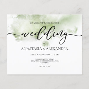 Flyer PRESUPUESTO/Elegante invitación a la boda. Invitac
