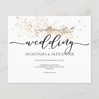 Flyer PRESUPUESTO/Elegante invitación a la boda. Invitac