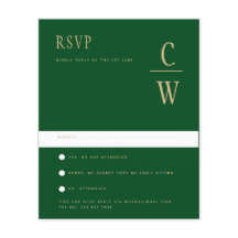 PRESUPUESTO Emerald Green Gold Wedding RSVP