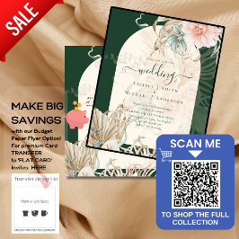 Flyer PRESUPUESTO Emerald Green Pampas Grass Peach Boda