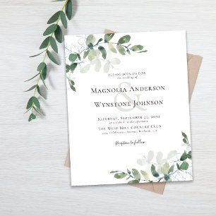 Flyer PRESUPUESTO Eucalyptus Ampersand Wedding Invitatio