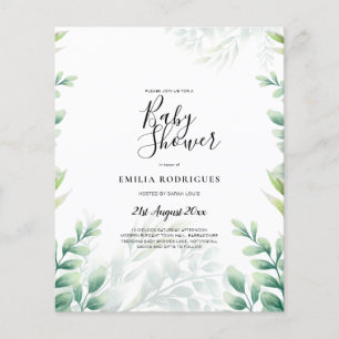 Flyer PRESUPUESTO Eucalyptus BABY SHOWER QR CODE INVITE