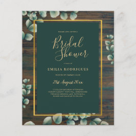 Flyer PRESUPUESTO Eucalyptus BRIDAL SHOWER Greenery Gold