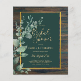 Flyer PRESUPUESTO Eucalyptus BRIDAL SHOWER Greenery Gold