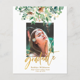 Flyer PRESUPUESTO Eucalyptus Elegant Gold Grad Invitació
