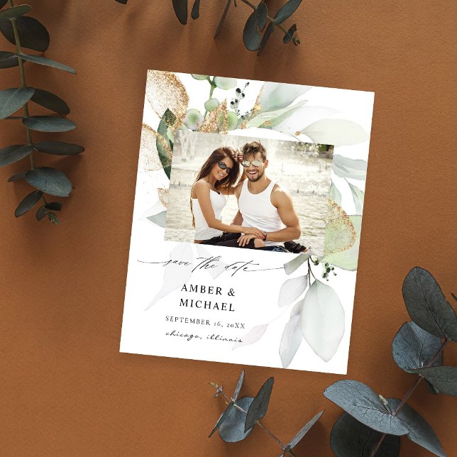 Flyer Presupuesto Eucalyptus Glow Photo Save the Date 3 (Subido por el creador)