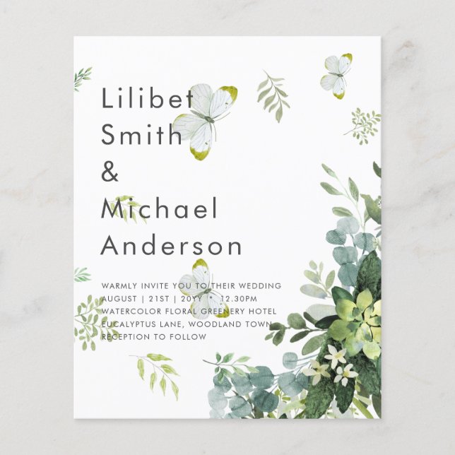 Flyer PRESUPUESTO Eucalyptus Greenery deja al Boda Esmer (Frente)