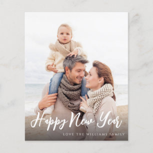 Flyer Presupuesto Feliz Año Nuevo Moda Minimalista Foto 