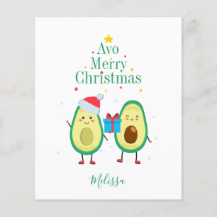 Flyer Presupuesto Feliz Navidad Ilustración de Aguacate 