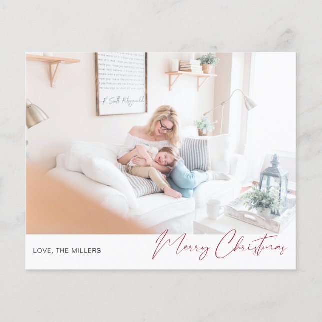 Flyer Presupuesto Feliz Navidad Moderna Foto Minimalista (Frente)