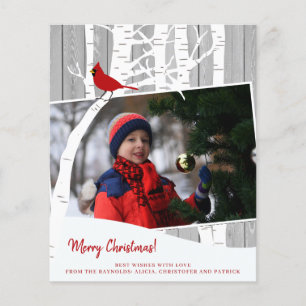 Flyer Presupuesto Feliz Navidad y vacaciones rústicas