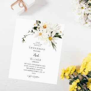 Flyer Presupuesto Floral Blanco Daisy V2