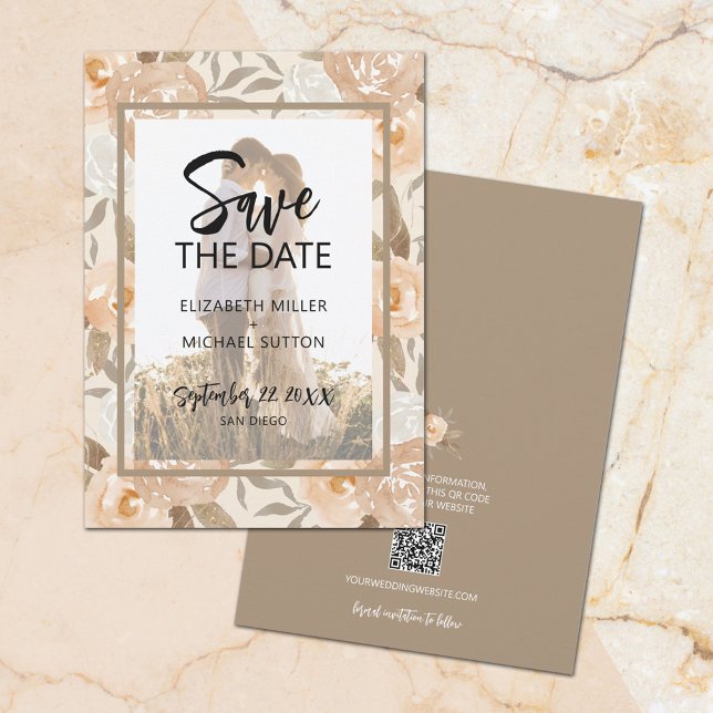 Flyer Presupuesto Floral Código QR Boda fotográfica Guar (Subido por el creador)