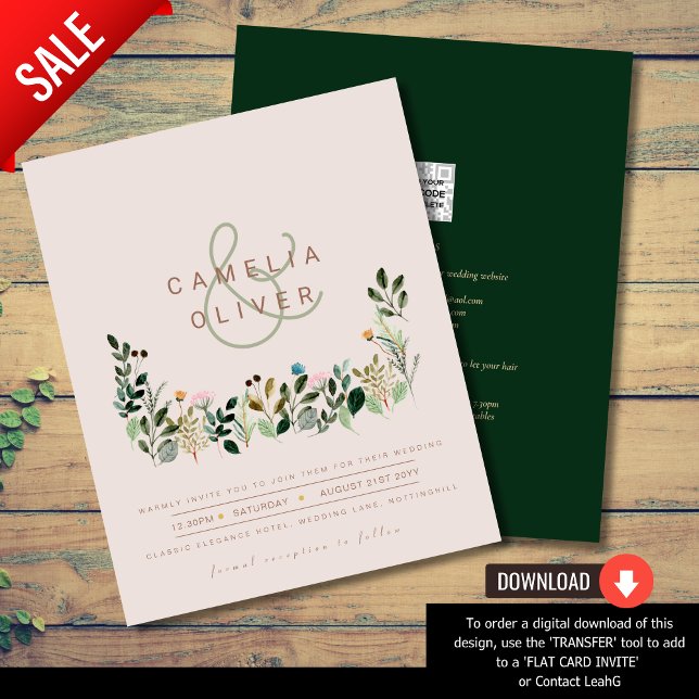 Flyer Presupuesto Flores silvestres Boda Invitar código  (Subido por el creador)