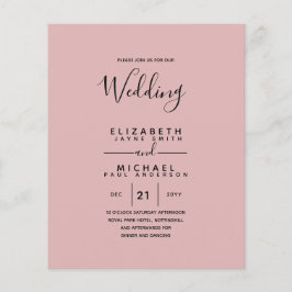 Flyer Presupuesto Flye Boda de inglés de BODA en español