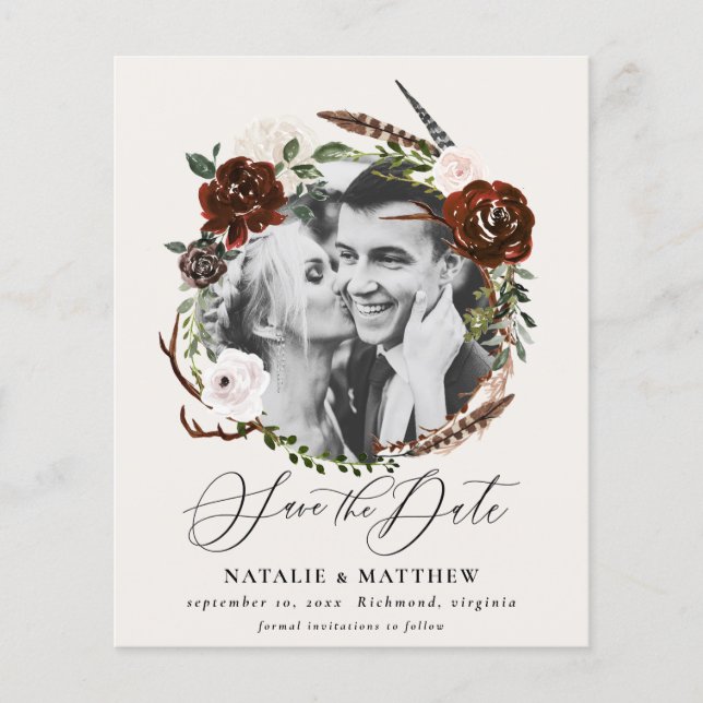 Flyer presupuesto Follaje ruso guardar el anuncio de fec (Frente)