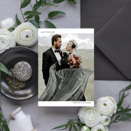 Flyer Presupuesto Foto Anuncio de Fecha de la Boda