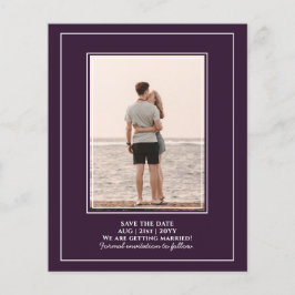 Flyer PRESUPUESTO Foto Save the Date Ciruela Bodas Morad
