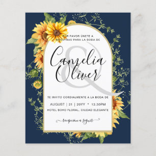 Flyer PRESUPUESTO Girasoles bilingües Boda español Boda