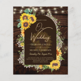 Flyer PRESUPUESTO girasoles luces de encaje matrimonio I