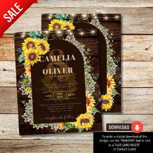 Flyer PRESUPUESTO girasoles luces de encaje matrimonio I