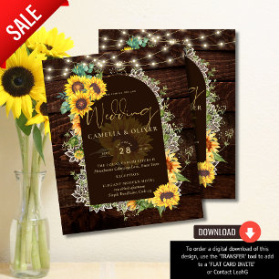 Flyer PRESUPUESTO girasoles luces de encaje matrimonio I