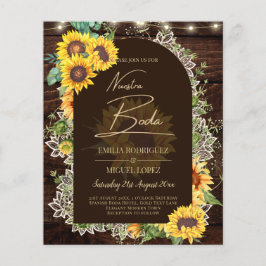 Flyer PRESUPUESTO girasoles luces de encaje matrimonio I