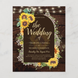 Flyer PRESUPUESTO girasoles luces de encaje matrimonio I