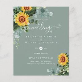 Flyer PRESUPUESTO Girasoles rusos Eucalyptus deja Boda