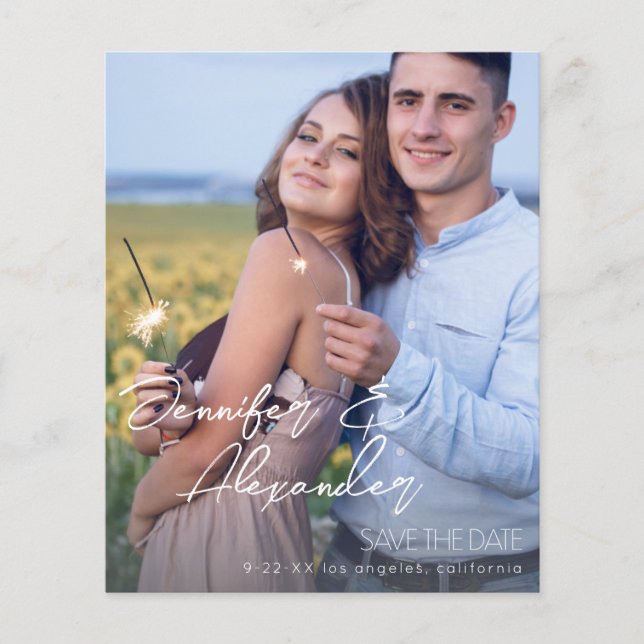 Flyer Presupuesto Guardar la fecha de los nombres modern (Frente)