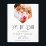 Flyer PRESUPUESTO Guardar La Foto De Fecha Moderno Boda<br><div class="desc">BUDGET Save The Date Stylish Modern Simple Wedding Cards muestra tu foto favorita con el texto "Save the date" (Guardar la fecha) en la tipografía moderna de escritura caligráfica. Perfecto para bodas,  cumpleaños,  ducha de bebé,  celebraciones de aniversario y fiestas. Diseñado por ©Evco Studio www.zazzle.com/store/evcostudio</div>
