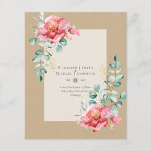 Flyer PRESUPUESTO GUARDAR LAS FECHAS - Floral de rosas b