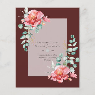 Flyer PRESUPUESTO GUARDAR LAS FECHAS - Floral de rosas b