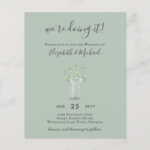Flyer PRESUPUESTO Gypsophila Mason Jar Modern Minimal BO