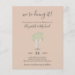Flyer PRESUPUESTO Gypsophila Mason Jar Modern Minimal BO