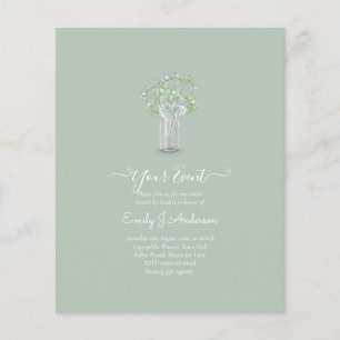 Flyer PRESUPUESTO Gypsophila Mason Jar Modern Minimal BO